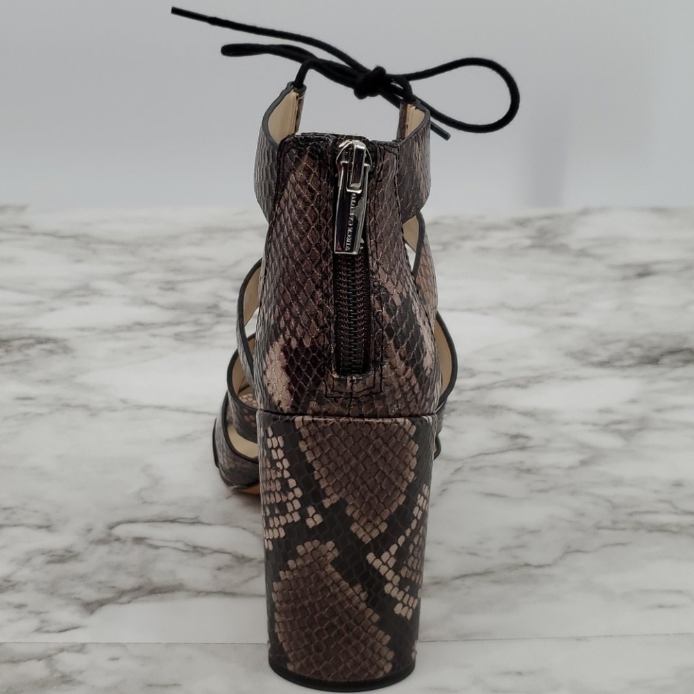 Vince Camuto Snake Skin Retro Python Heels - Picture 4 of 9